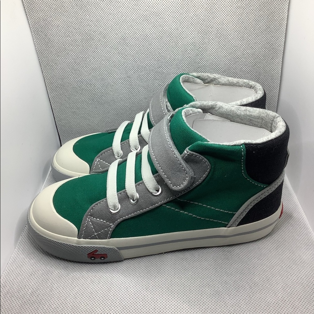 See Kai Run, Dane High Top Green Gray Sneakers NEW